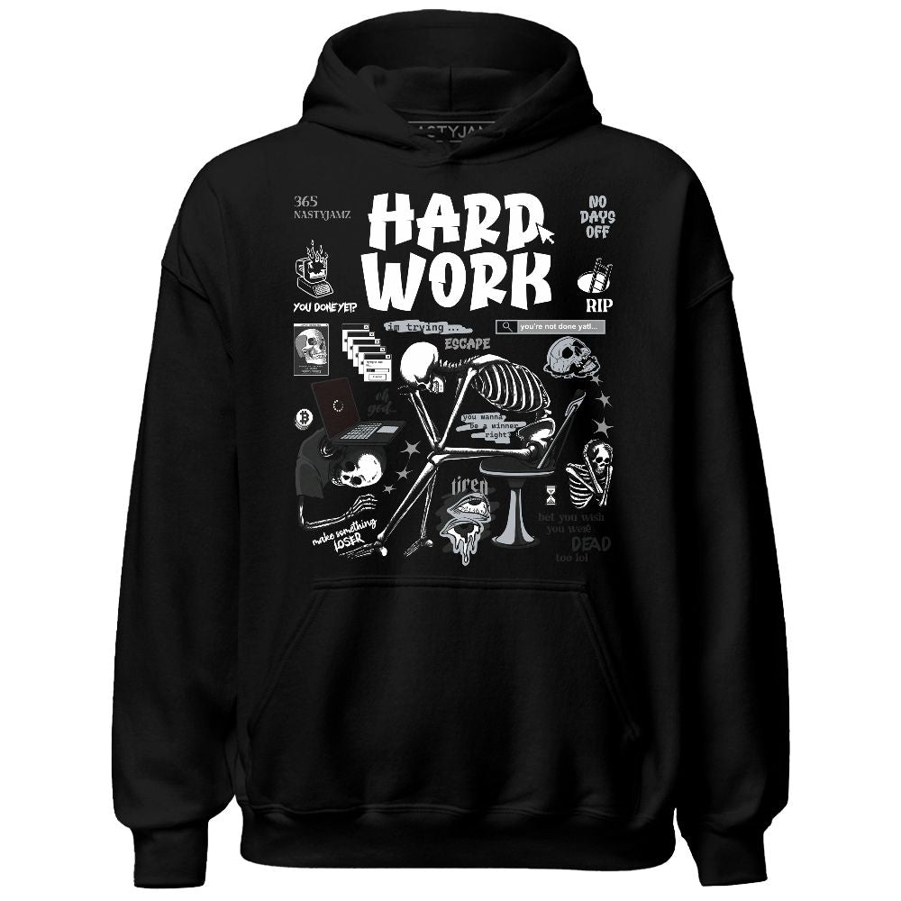Black Cement 3s NastyJamz Hoodie Match Hard Work
