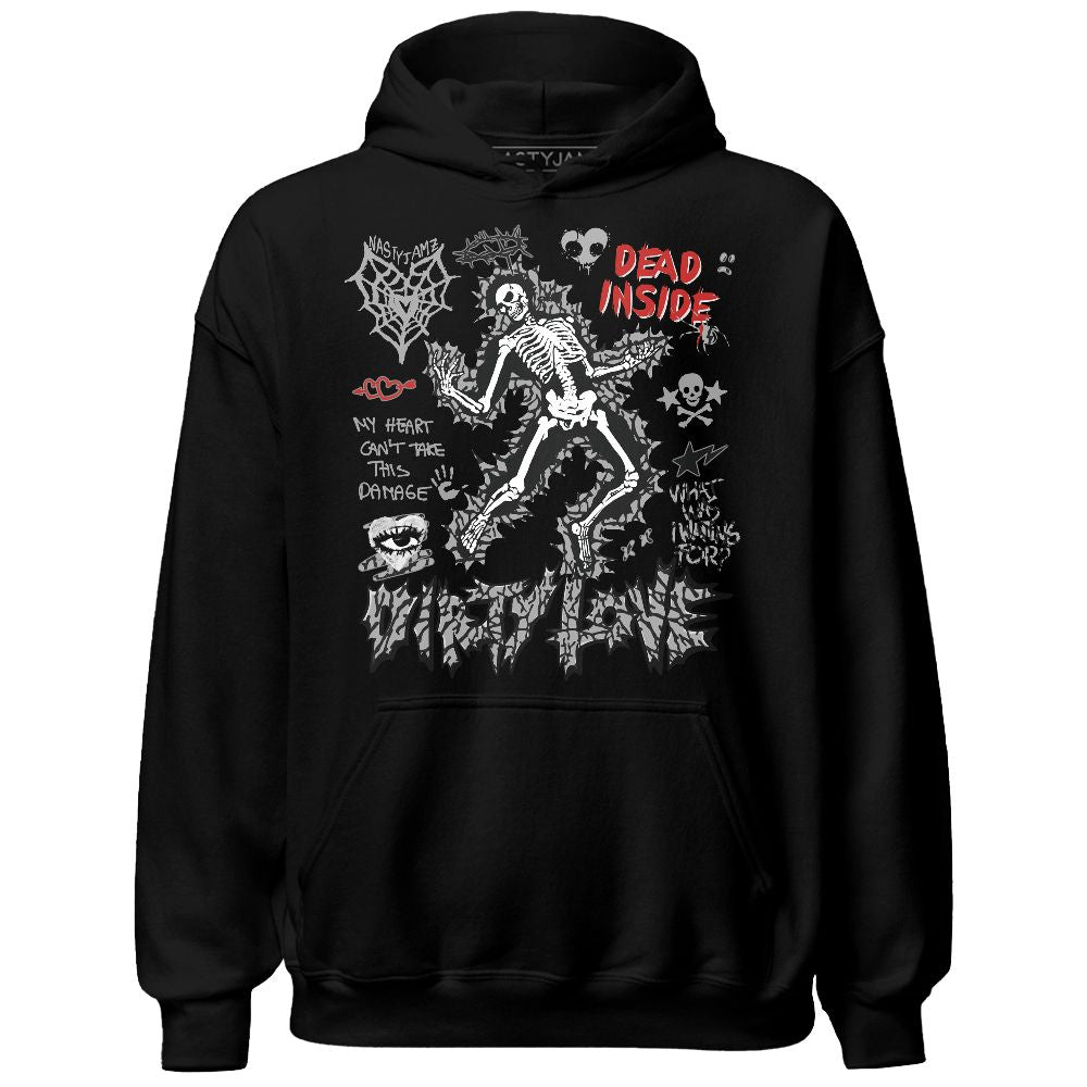 Black Cement 3s NastyJamz Hoodie Match Dirty Love Skull