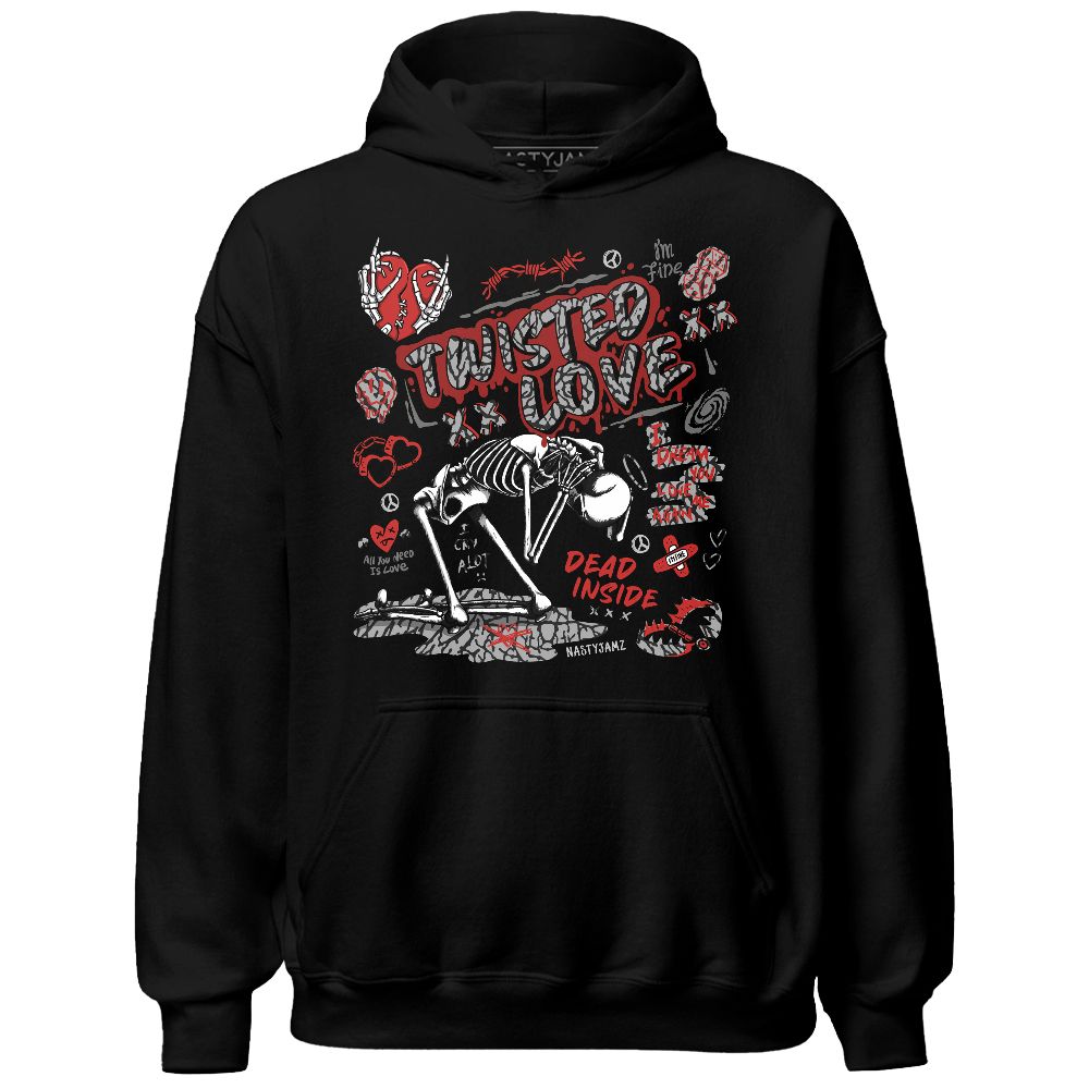 Black Cement 3s NastyJamz Hoodie Match Twisted Love